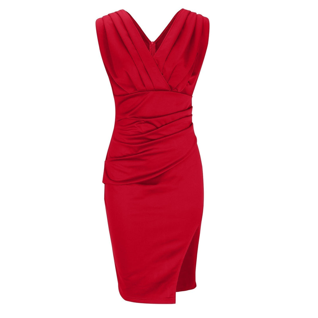 Fresia™ | Elegant Fitted Dress with V-Neck