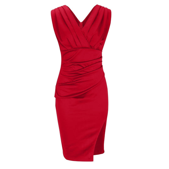 Fresia™ | Elegant Fitted Dress with V-Neck