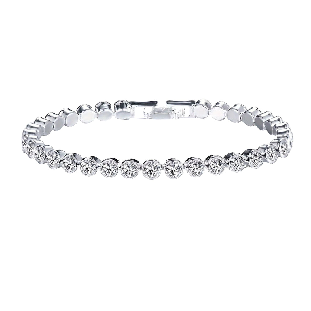 Éloria | 4 mm Adjustable Tennis Bracelet in Gold or Silver 17 cm