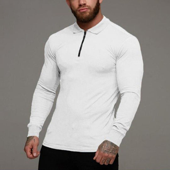 Logan | Long Sleeve Polo with Zipper for Men