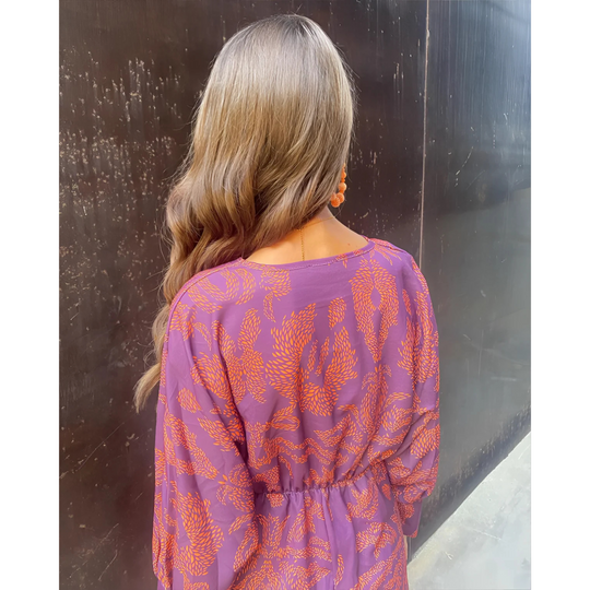 Arabella | Maxi Dress with Deep V-Neck and Twisted Knot