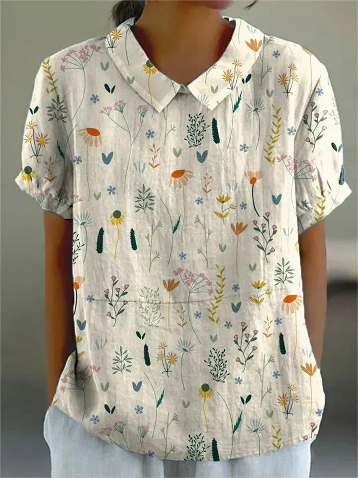 Raelyn Wildflower Blouse - The Essence of Summer in Pastel Tones