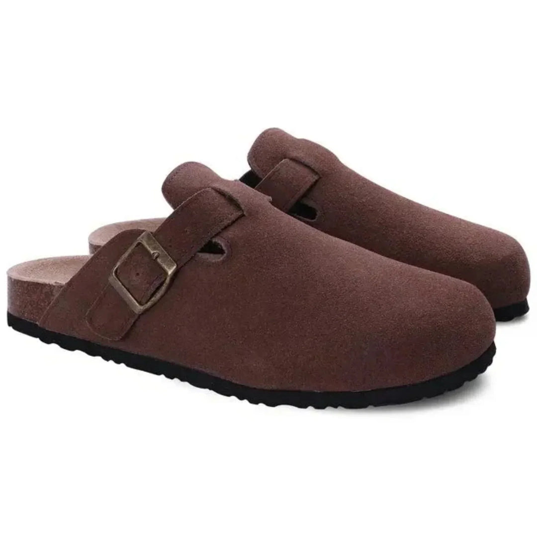 Valentin | Men's Suede Buckle Clogs