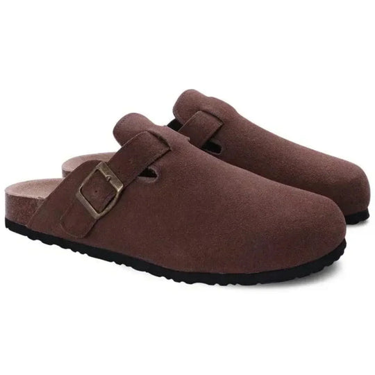 Valentin | Men's Suede Buckle Clogs