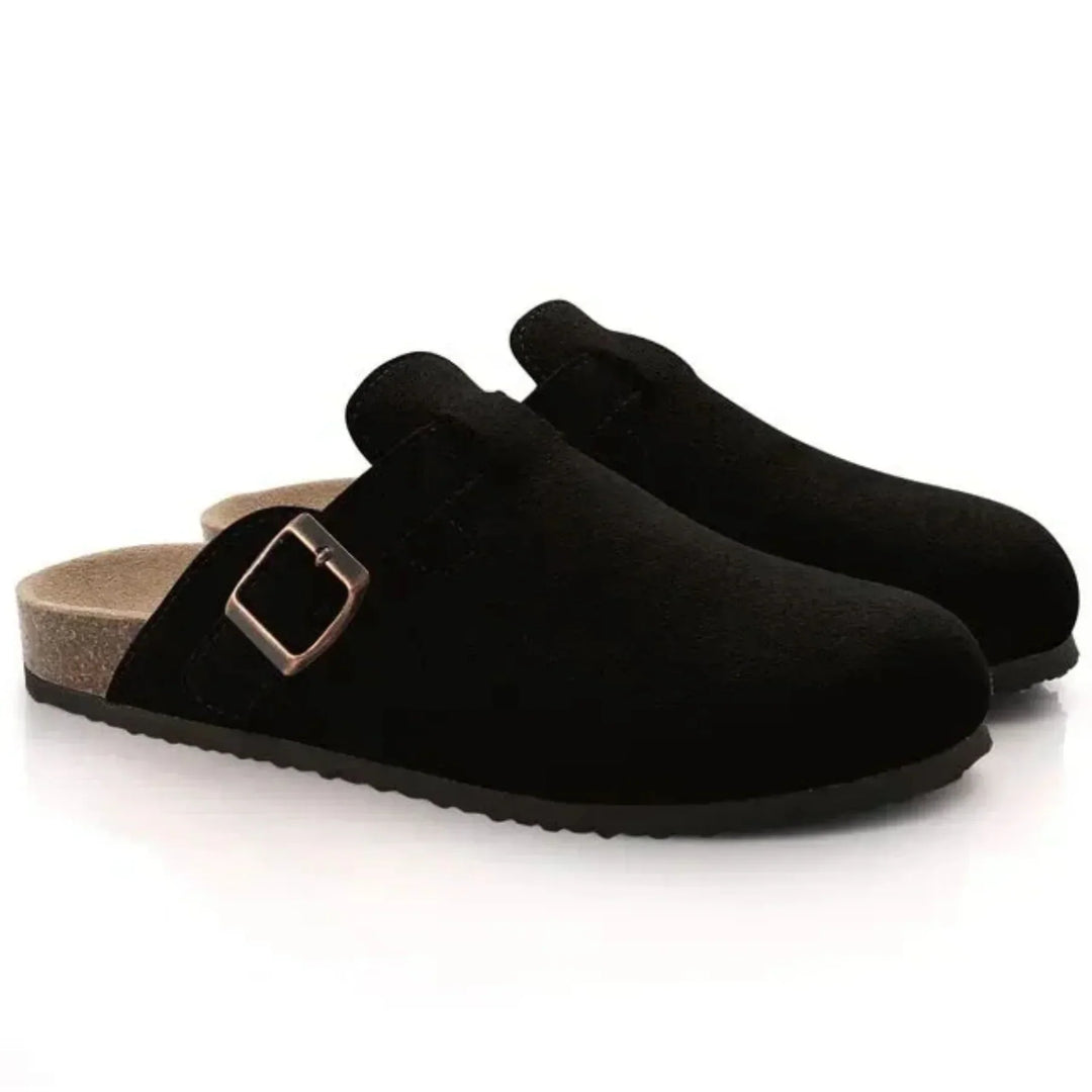Valentin | Men's Suede Buckle Clogs