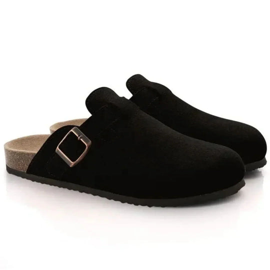 Valentin | Men's Suede Buckle Clogs