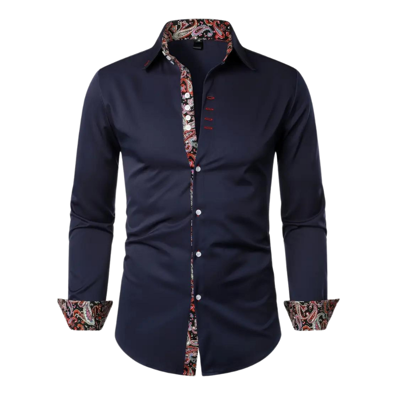 Niko | Men's Paisley Accent Shirt
