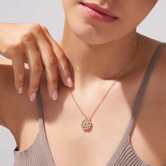 Clémence | Clover Lucky Charm Necklace Set with Crystals