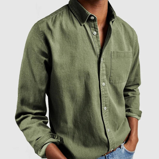Hayden | Men's Long Sleeve Shirt with Notched Collar