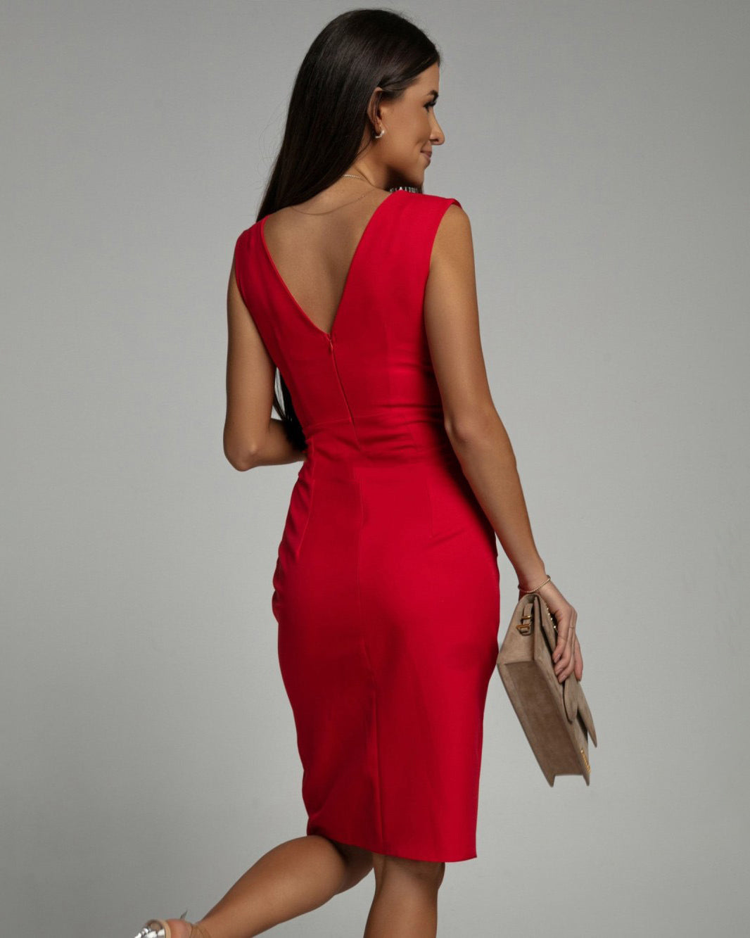 Fresia™ | Elegant Fitted Dress with V-Neck