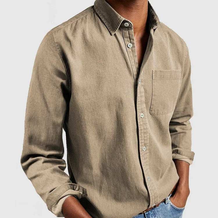 Hayden | Men's Long Sleeve Shirt with Notched Collar