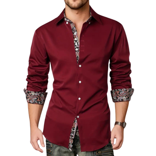 Niko | Men's Paisley Accent Shirt
