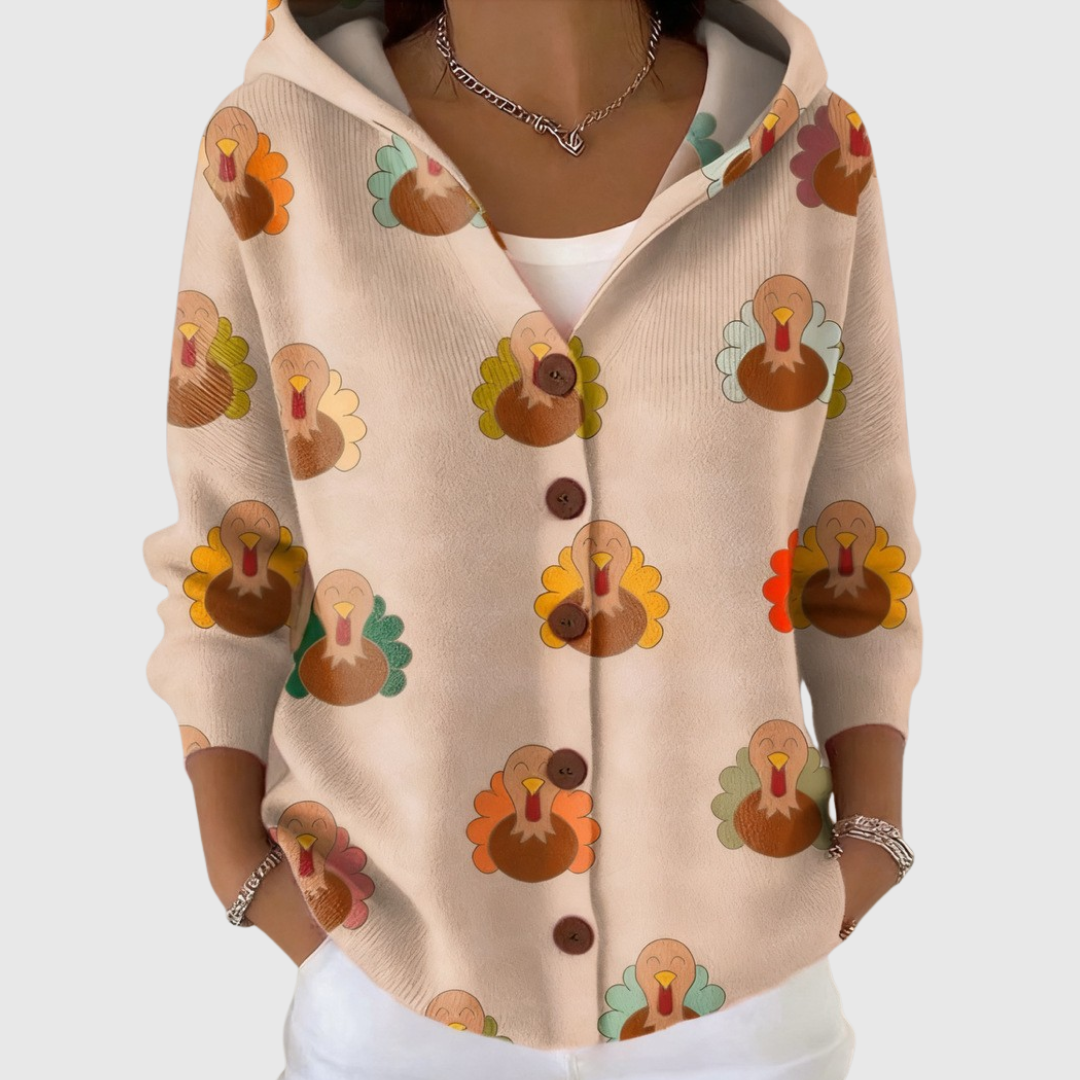 Pierina | Veste en maille avec capuche