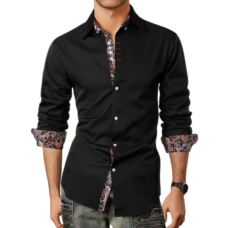 Niko | Men's Paisley Accent Shirt