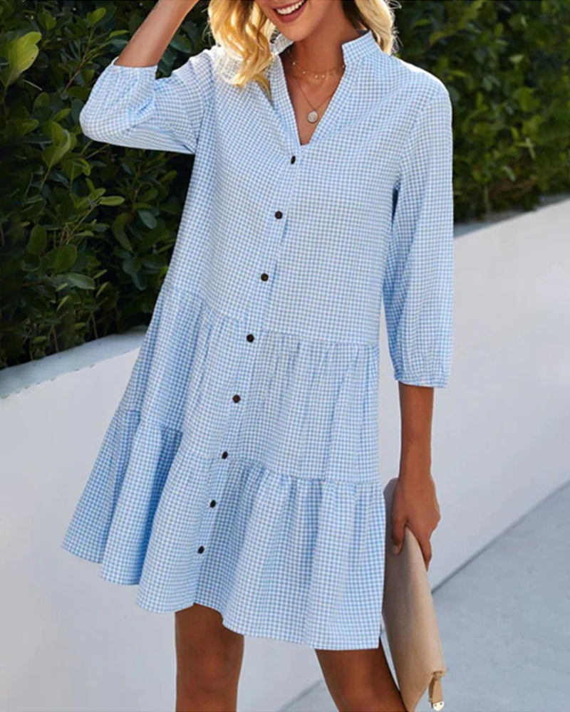Zuri | Loose Mini Dress with V-Neck