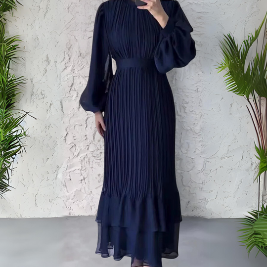 Cami | Chic French Evening Dress for Autumn with Mesh Accents
