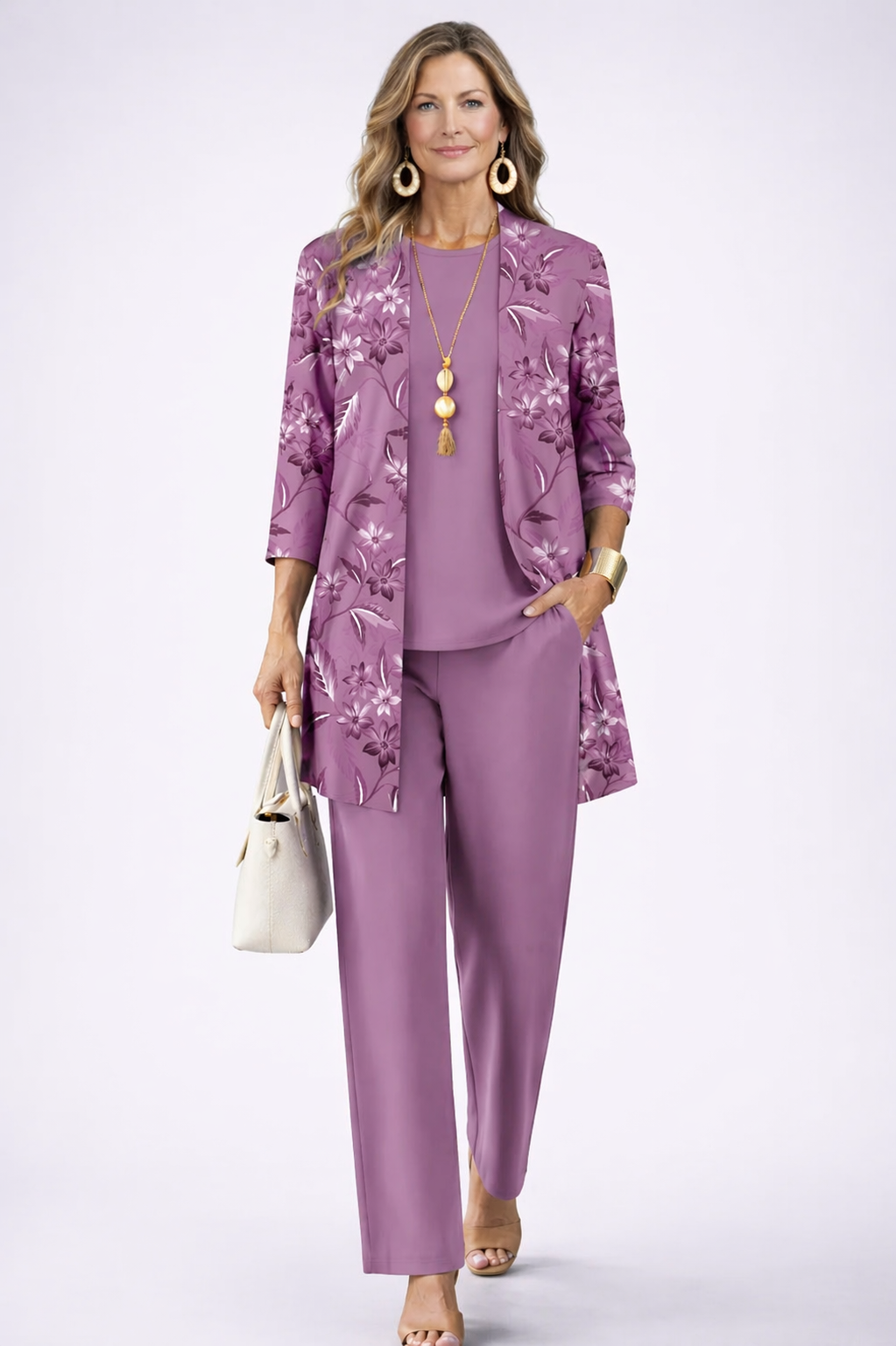 Pauline | 3-Piece Mauve Set