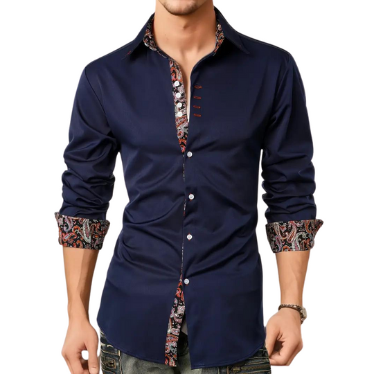 Niko | Men's Paisley Accent Shirt