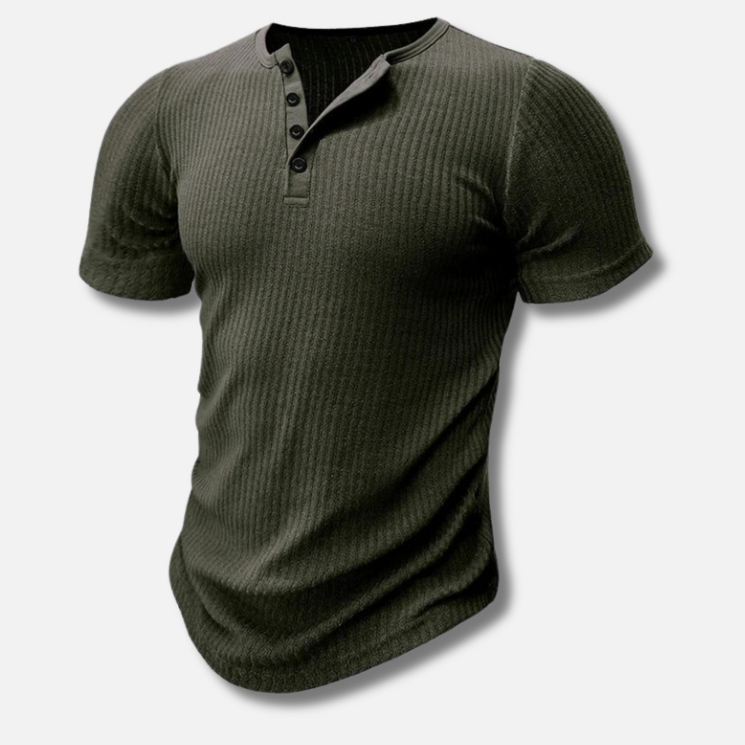 Elite | Henley Muscle Fit T-Shirt for Men