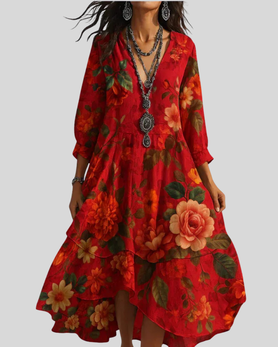 House | Bohemian Floral Maxi Dress - Lightweight