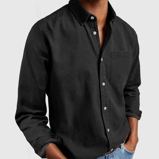 Hayden | Men's Long Sleeve Shirt with Notched Collar