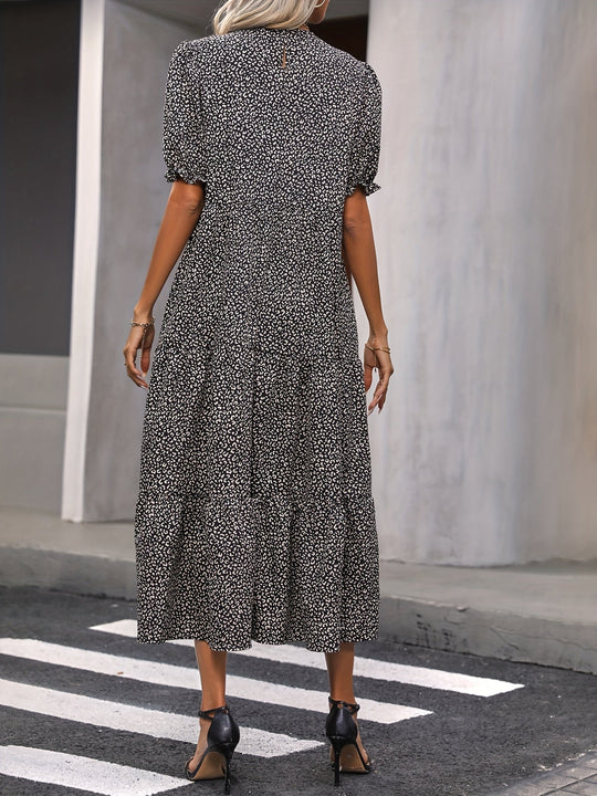 Harriet | Casual Round Neck Dress with Ruffled Detail