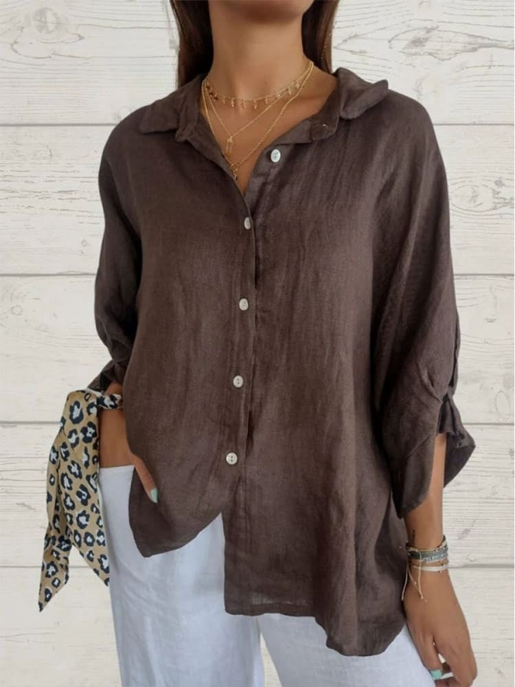 Cheryl | Elegant Linen Blouse for Women