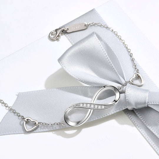 Eternal | Infinite Bracelet Set with Crystals and Delicate Hearts