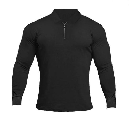 Logan | Long Sleeve Polo with Zipper for Men