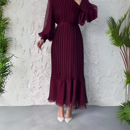 Cami | Chic French Evening Dress for Autumn with Mesh Accents