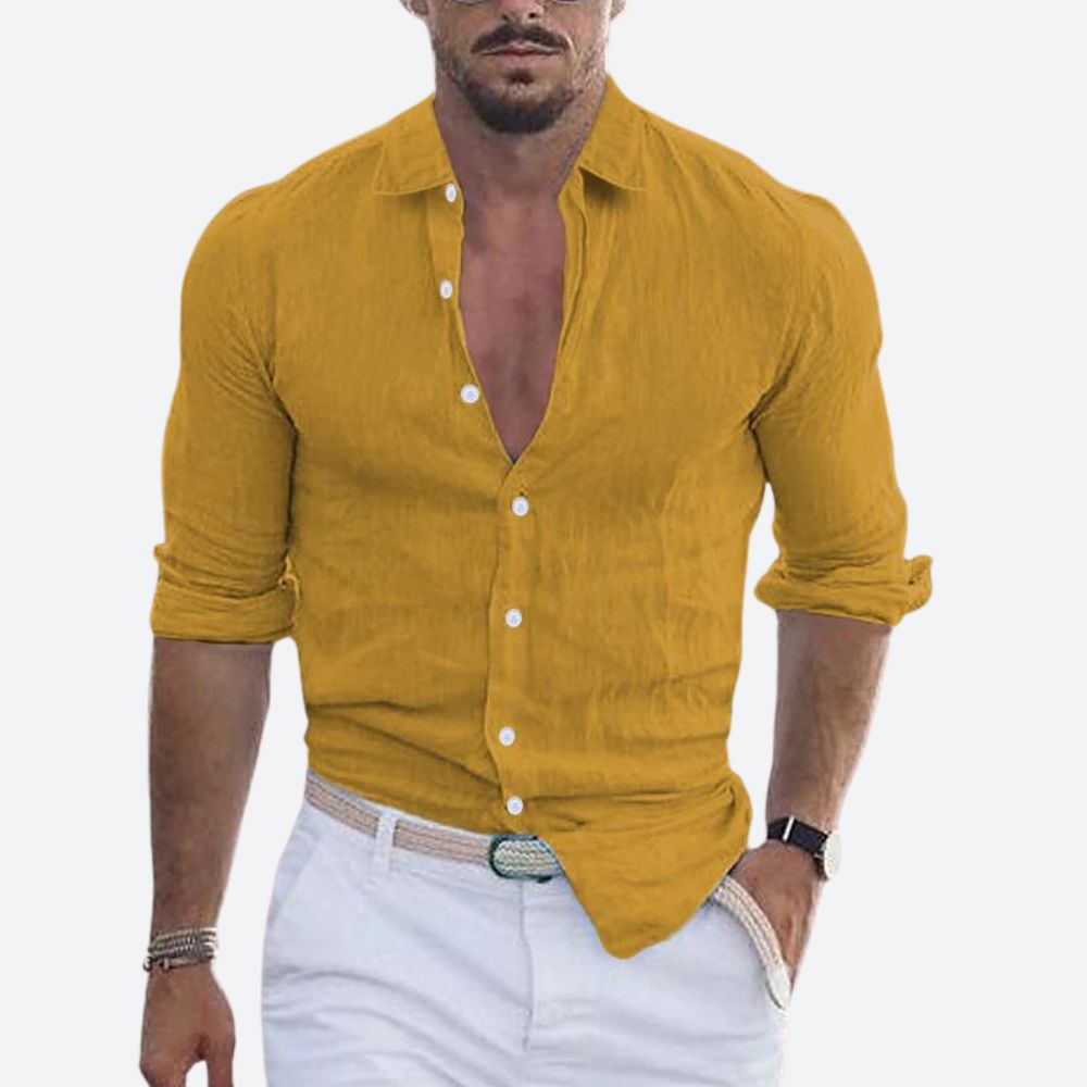 Rogelio | Men's Collared Shirt with Relaxed Fit for Summer