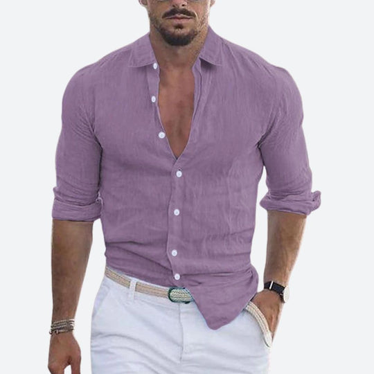 Rogelio | Men's Collared Shirt with Relaxed Fit for Summer