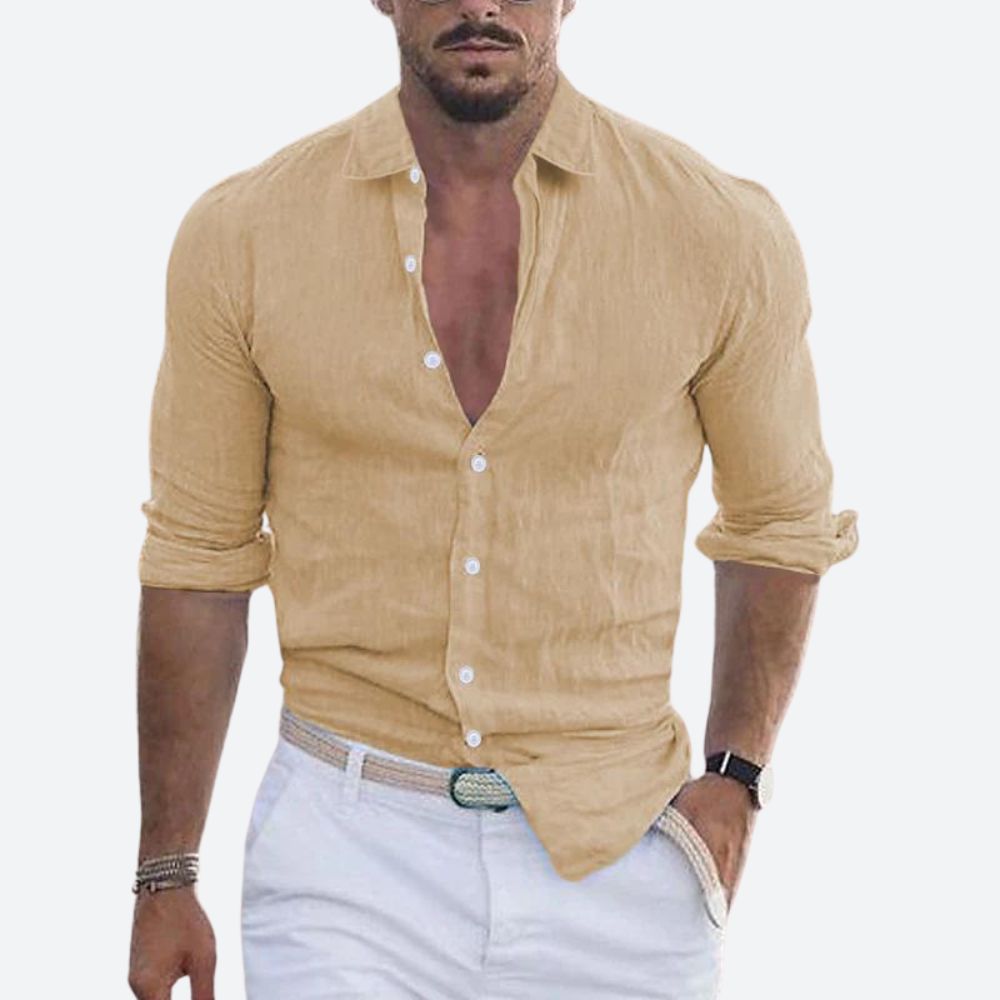 Rogelio | Men's Collared Shirt with Relaxed Fit for Summer
