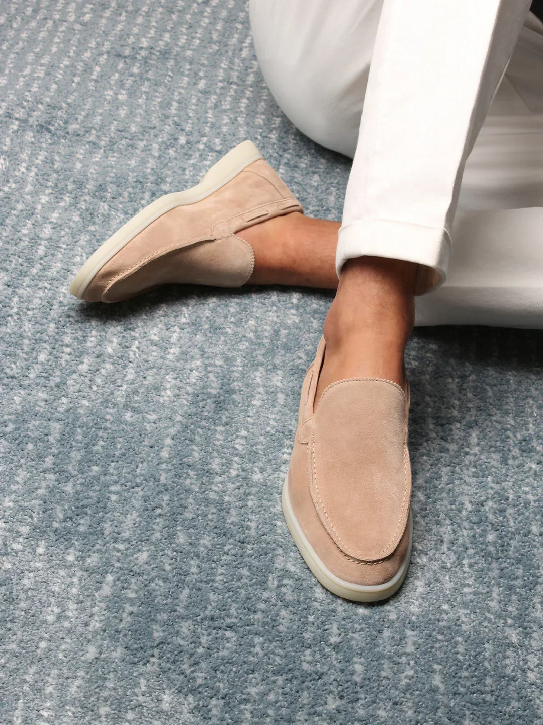 Suede Loafers with Lightweight Comfort for Men