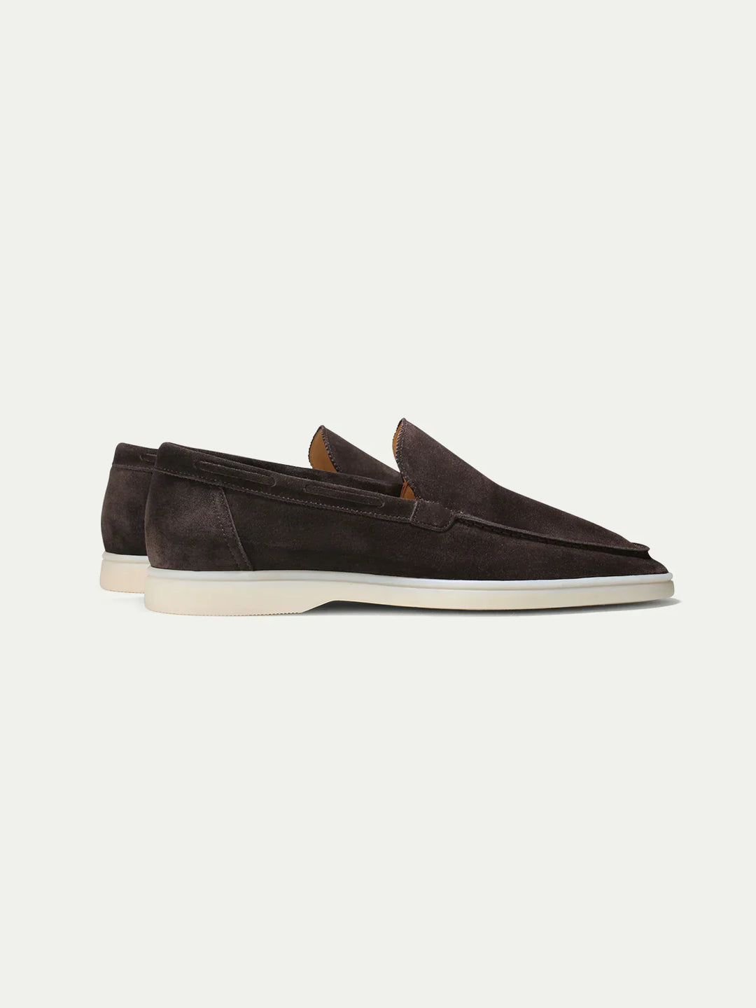 Warm Grey Suede Yacht Loafers for Men