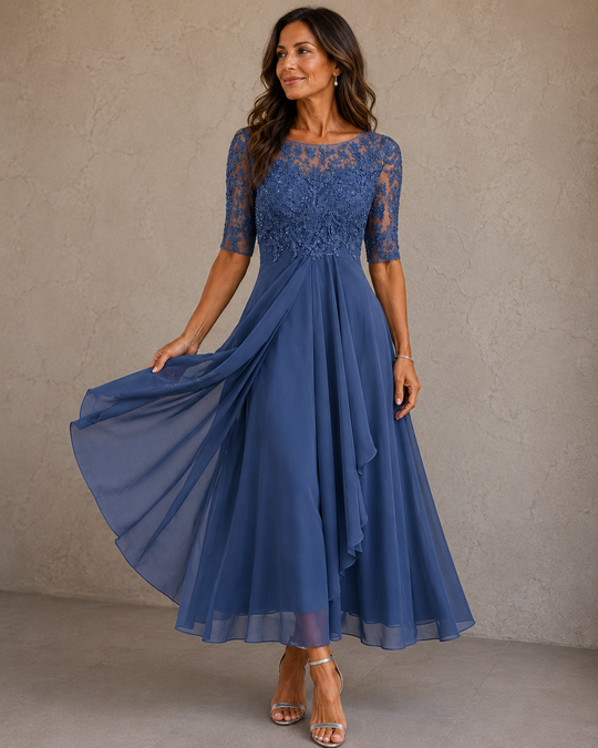Abella™ | Lace & Chiffon Dress