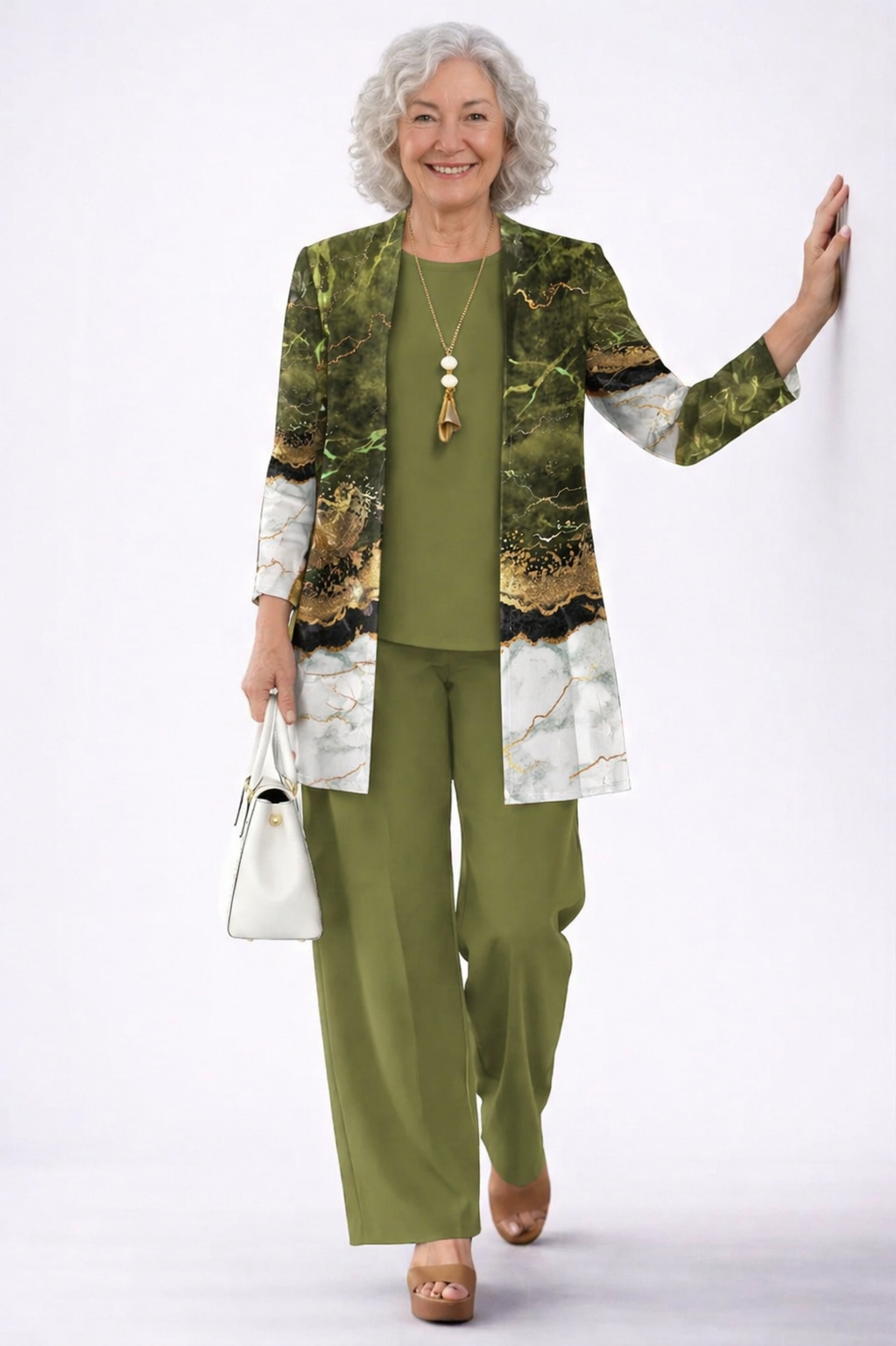 Déborah | 3-Piece Olive Green Set