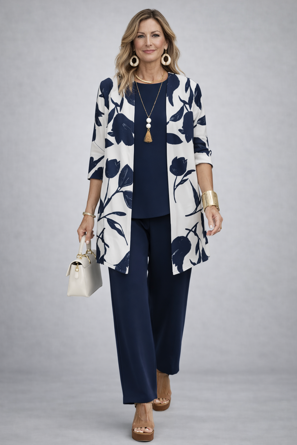 Eliane | 3-Piece Navy Blue Set