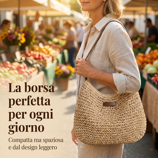 Dina | Elegant Woven Bag - Dark Brown