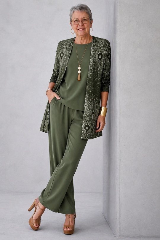Hortense | 3-Piece Emerald Green Set