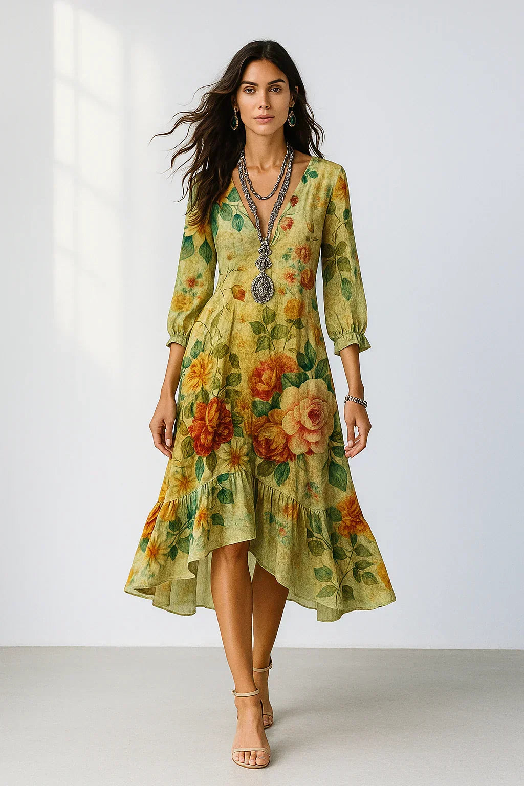 House | Bohemian Floral Maxi Dress - Lightweight