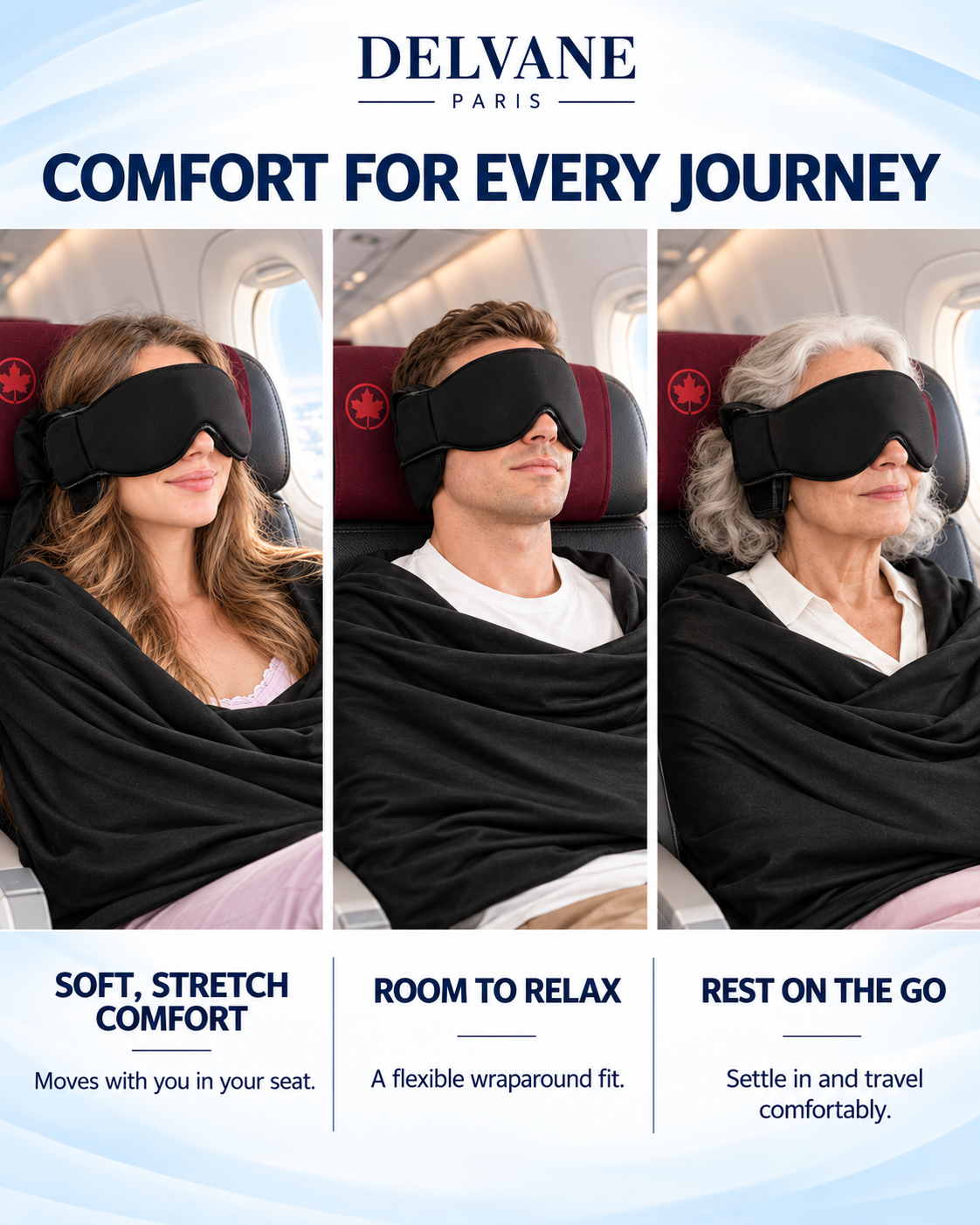 Travel sleep set comfort and support features