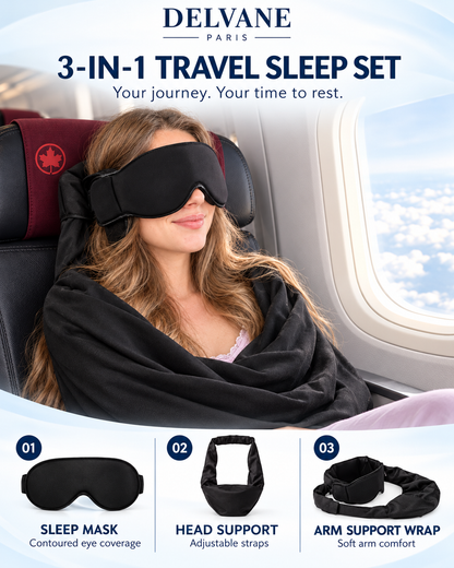 DELVANE PARIS 3-in-1 travel sleep set product overview
