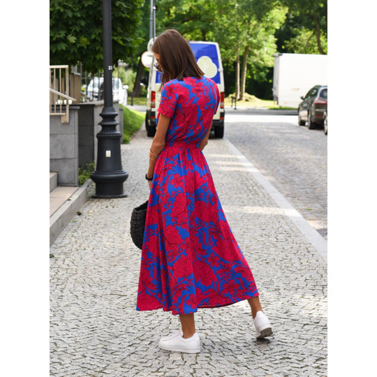 Floriana | Maxi Wrap Dress with Botanical Print