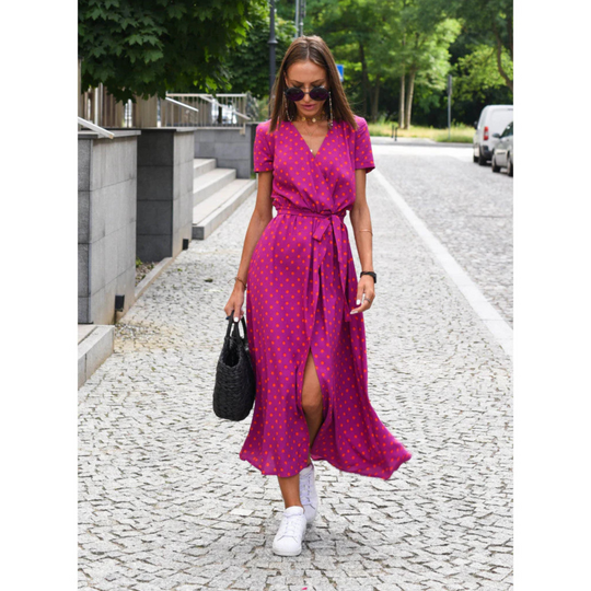 Floriana | Maxi Wrap Dress with Botanical Print