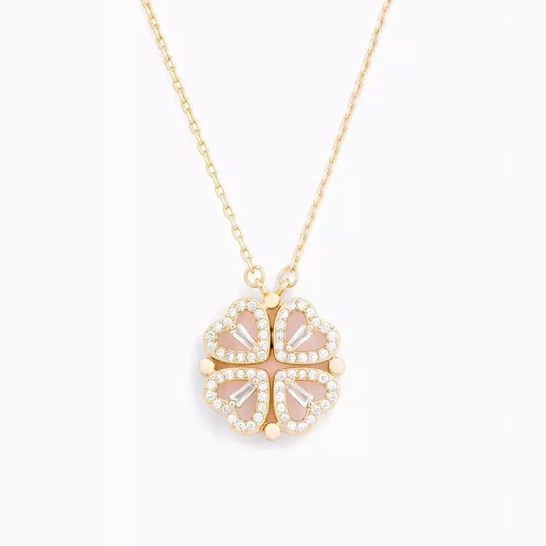 Clémence | Clover Luck Charm Necklace Set with Crystals