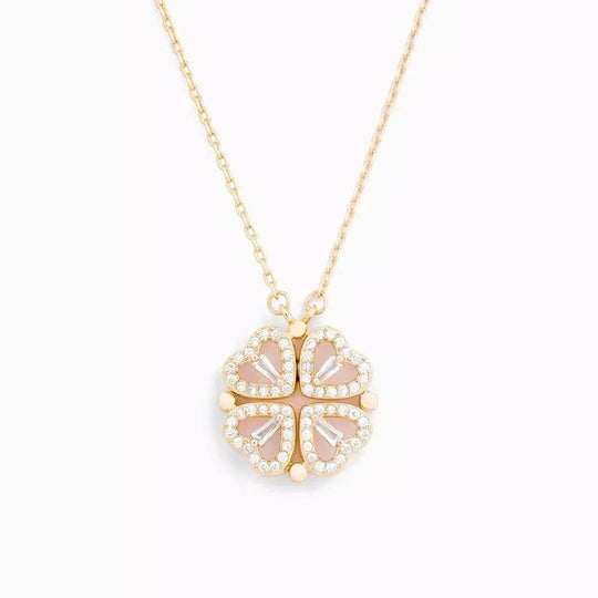 Clémence | Clover Lucky Charm Necklace Set with Crystals