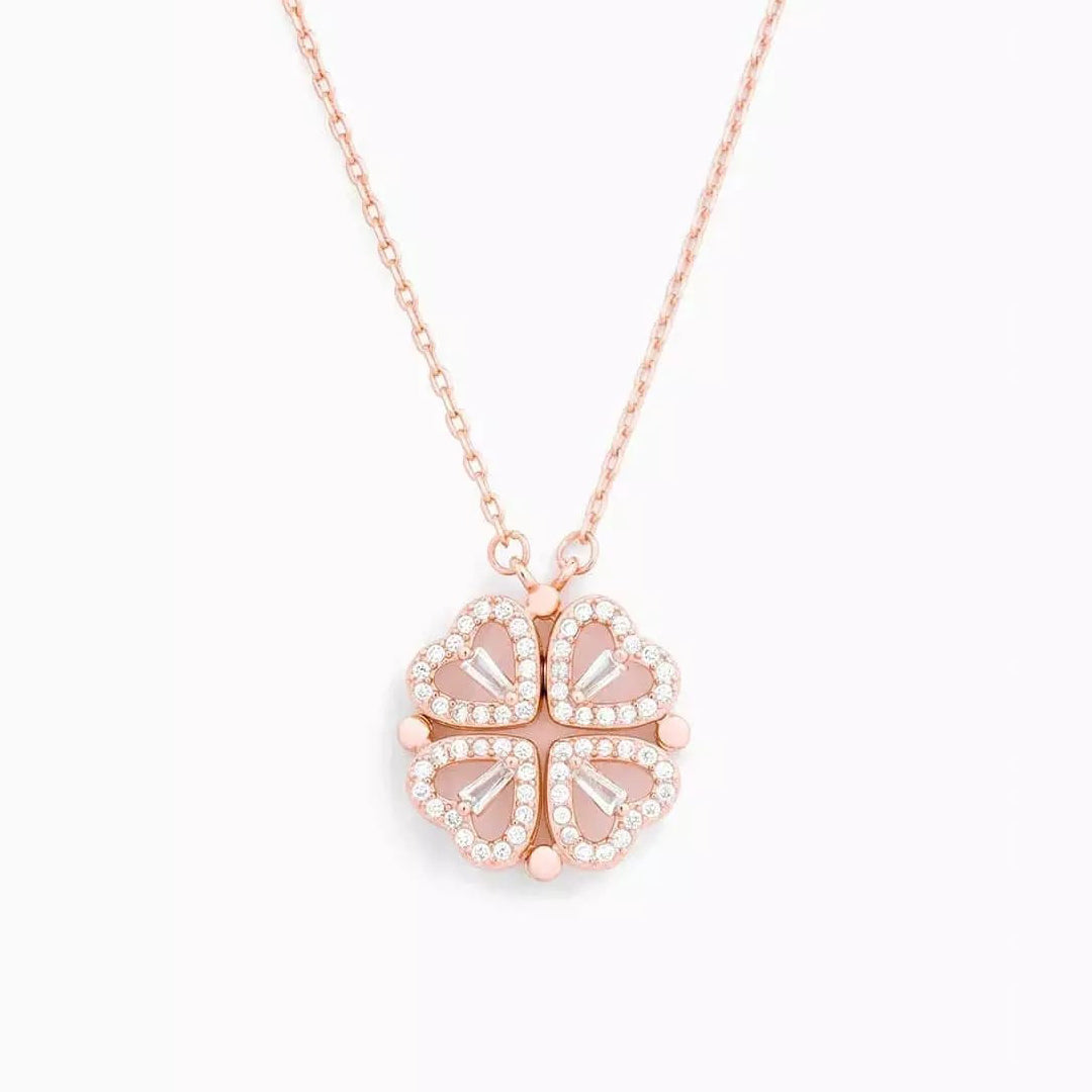 Clémence | Clover Lucky Charm Necklace Set with Crystals