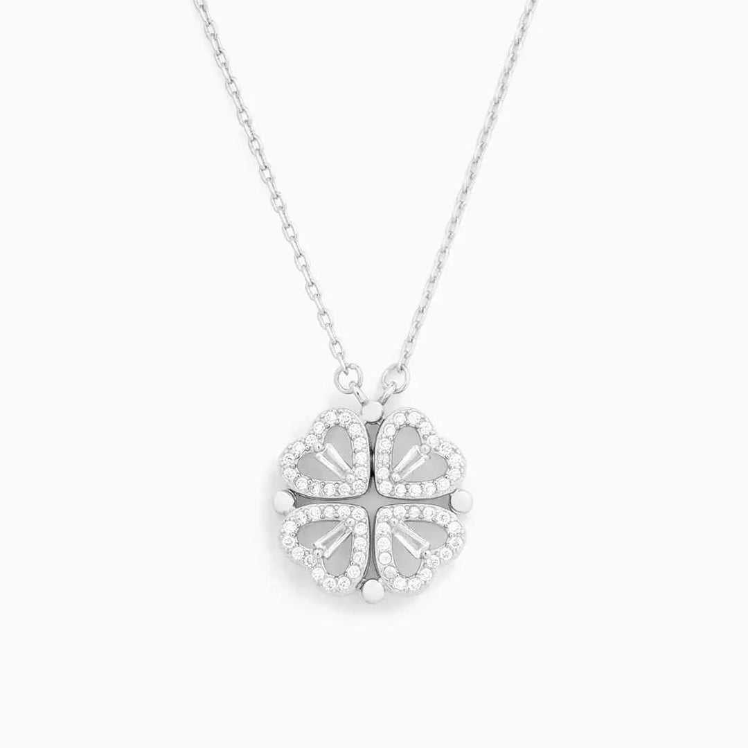 Clémence | Clover Lucky Charm Necklace Set with Crystals