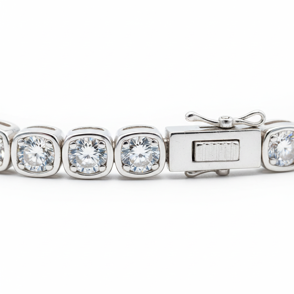 Éloria | 4 mm Adjustable Tennis Bracelet in Gold or Silver 17 cm